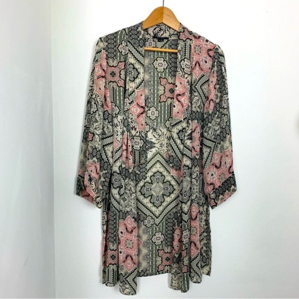 Tahari Boho Print Kimono - Picture 2 of 9